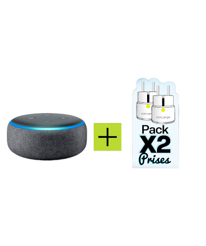 Pack connecté : Echo Dot 3...
